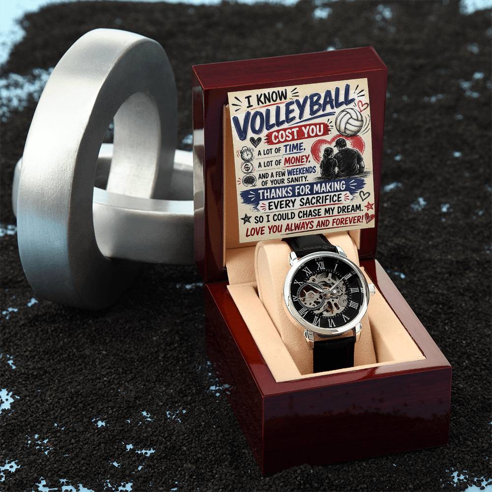 Volleyball Dad Openwork Watch –Thanks