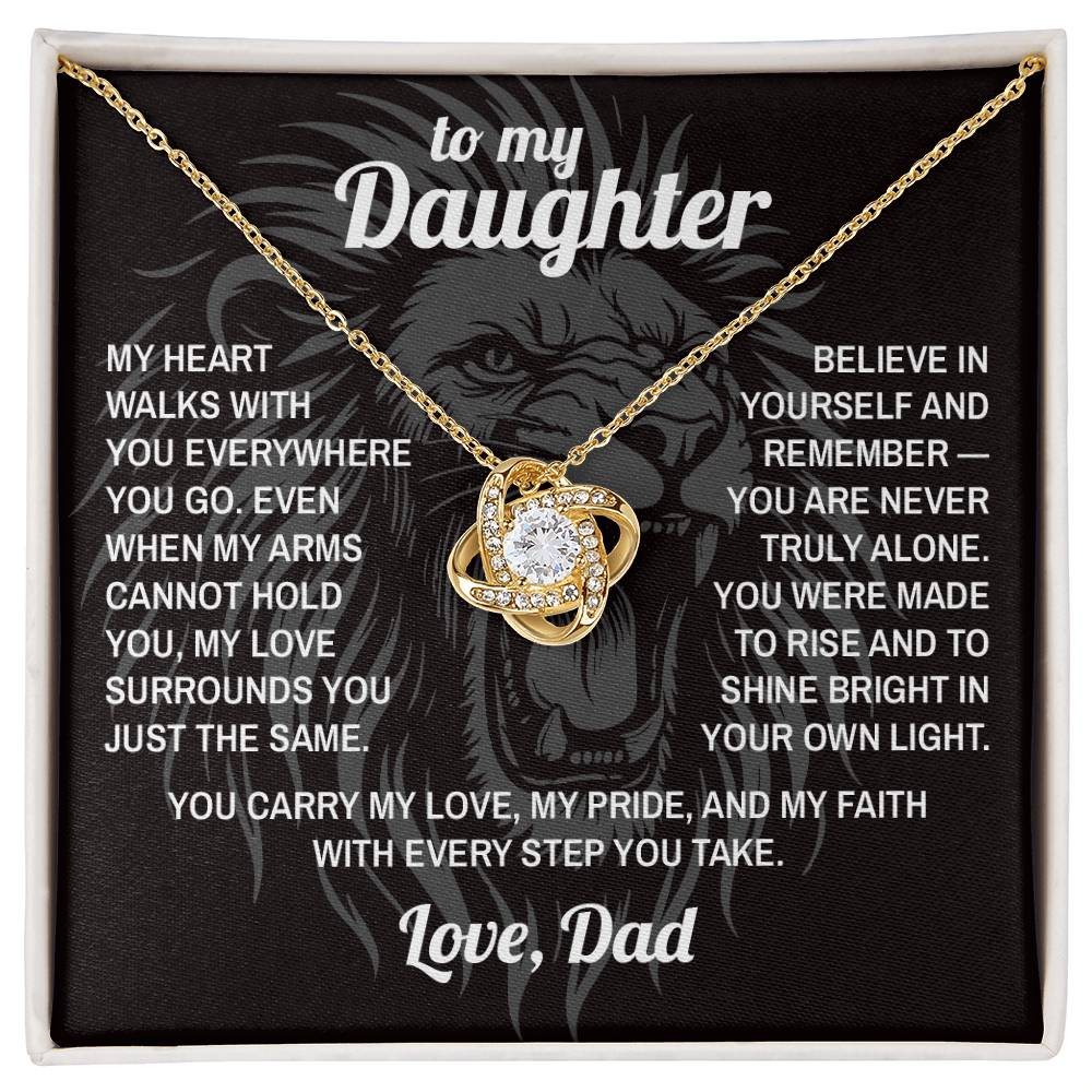 Lion's Heart - To My Daughter - Love Knot