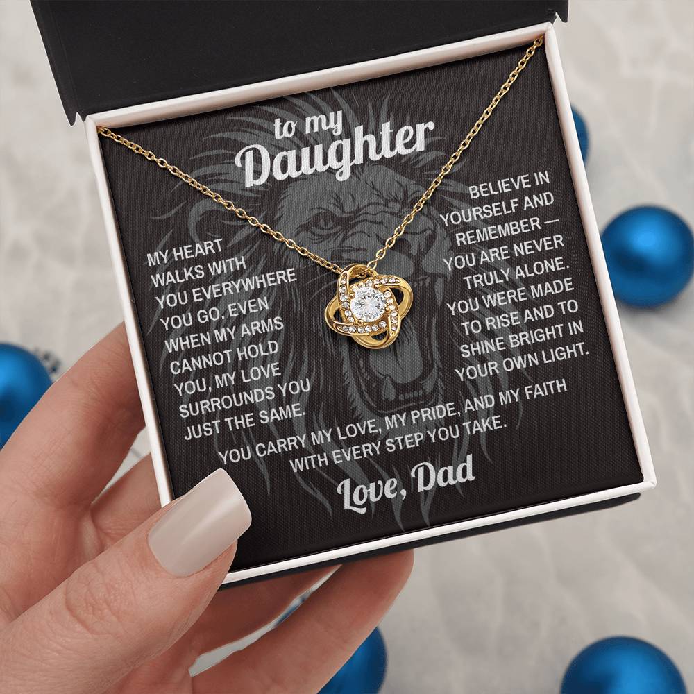 Lion's Heart - To My Daughter - Love Knot