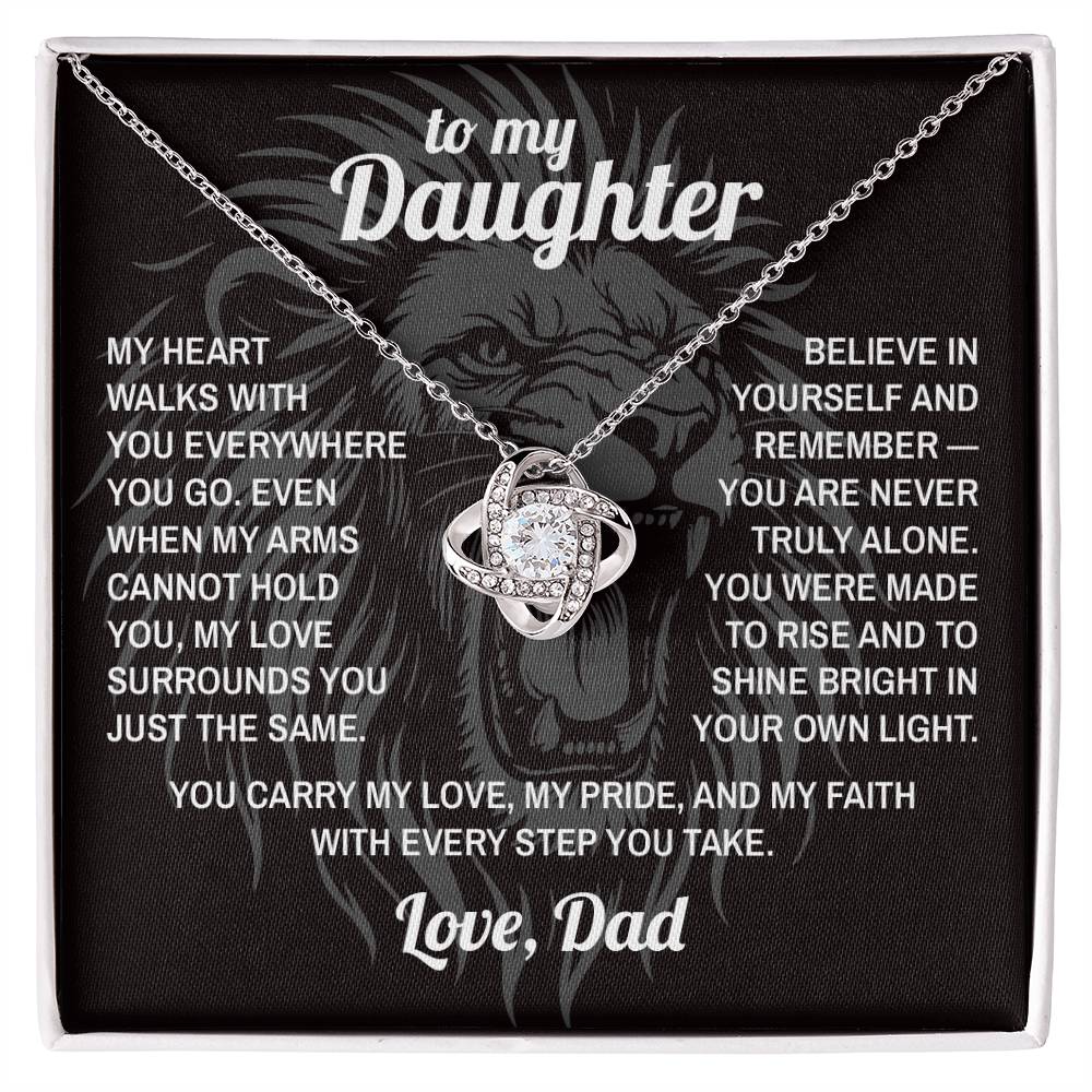Lion's Heart - To My Daughter - Love Knot