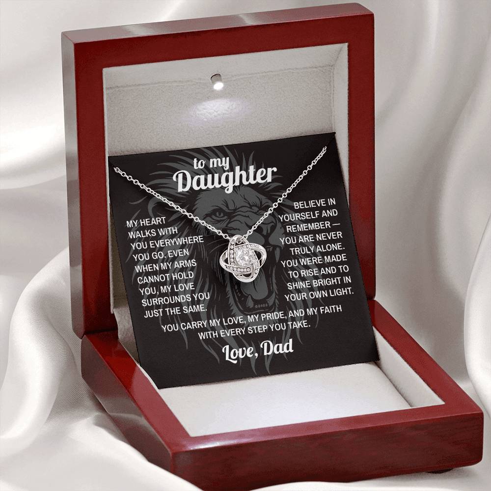 Lion's Heart - To My Daughter - Love Knot