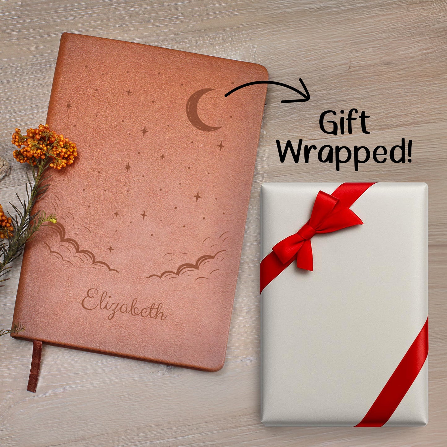Journal With Gift Wrap - Stars