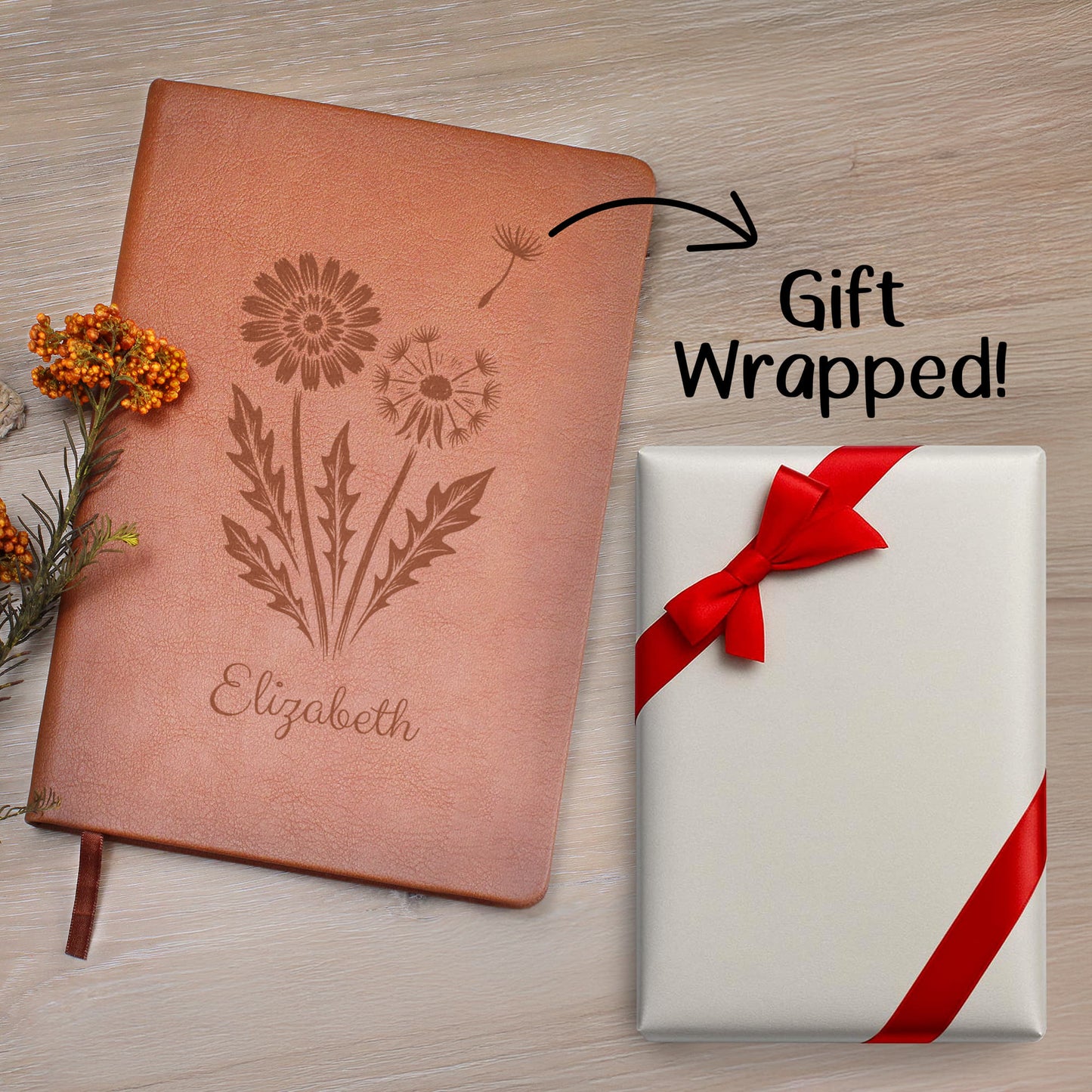Journal with Gift Wrap - Dandelion