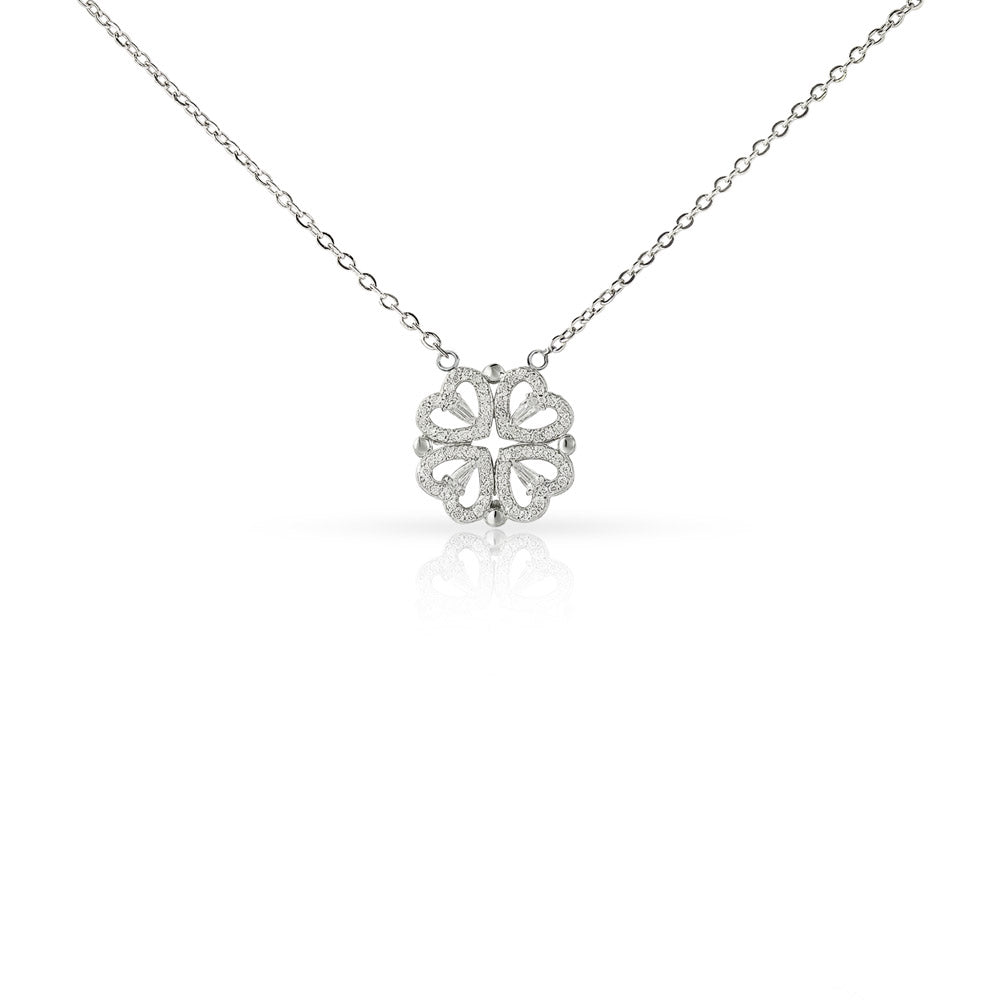 To My Wife on Mother's Day - Lucky Family Magnetic Heart Necklace