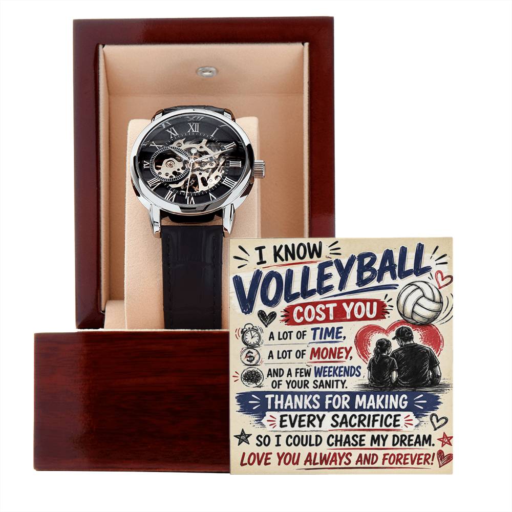 Volleyball Dad Openwork Watch –Thanks