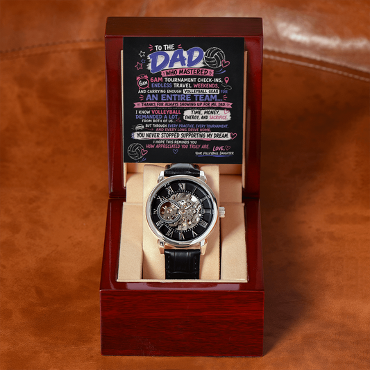 Volleyball Dad Openwork Watch – Thank You For Always Showing Up