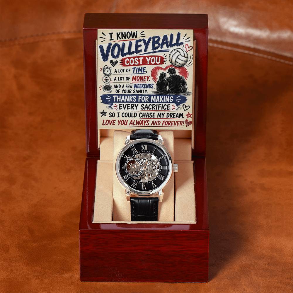 Volleyball Dad Openwork Watch –Thanks