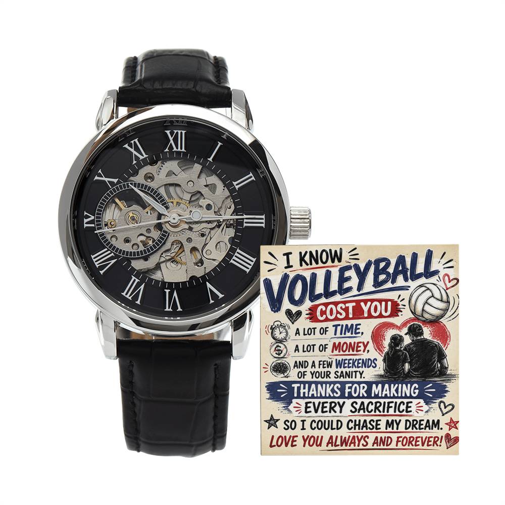 Volleyball Dad Openwork Watch –Thanks