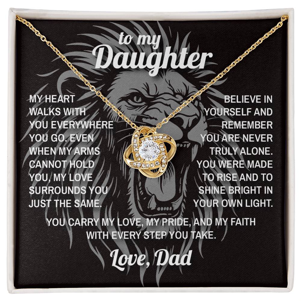 Lion's Heart - To My Daughter -  Love Knot