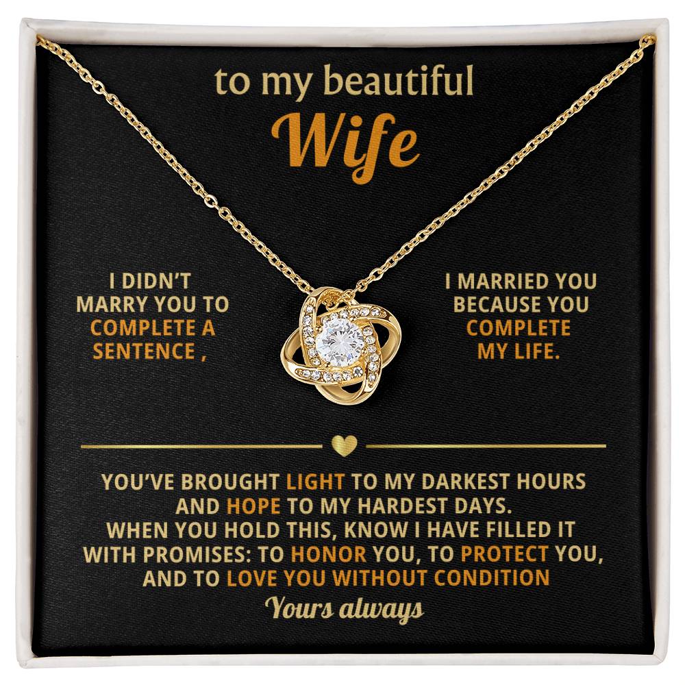 Honor - To My Wife - Love Knot