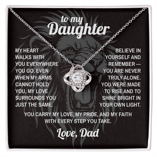 Lion's Heart - To My Daughter - Love Knot