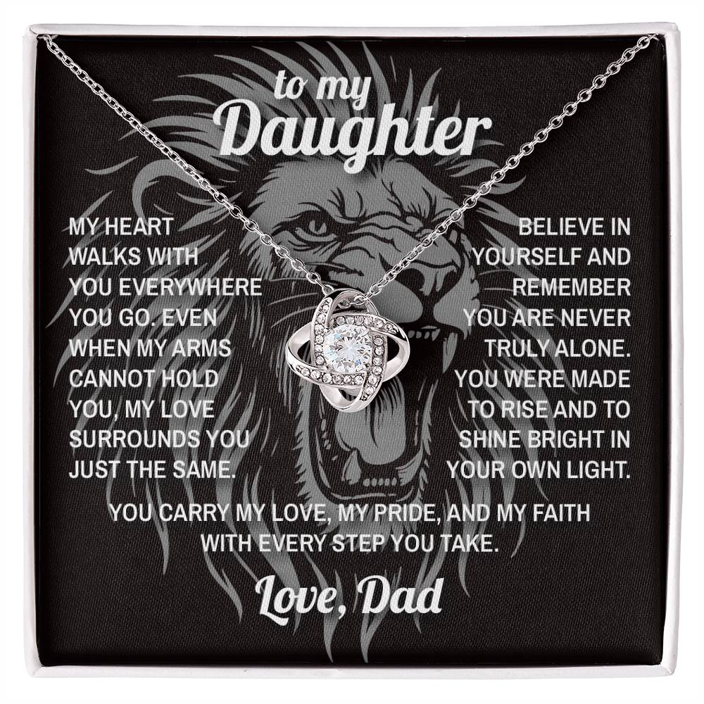 Lion's Heart - To My Daughter -  Love Knot