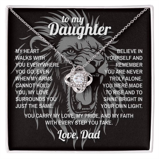 Lion's Heart - To My Daughter -  Love Knot