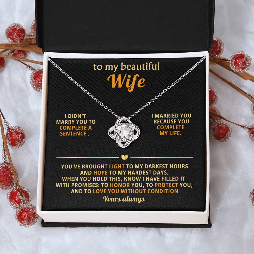 Honor - To My Wife - Love Knot