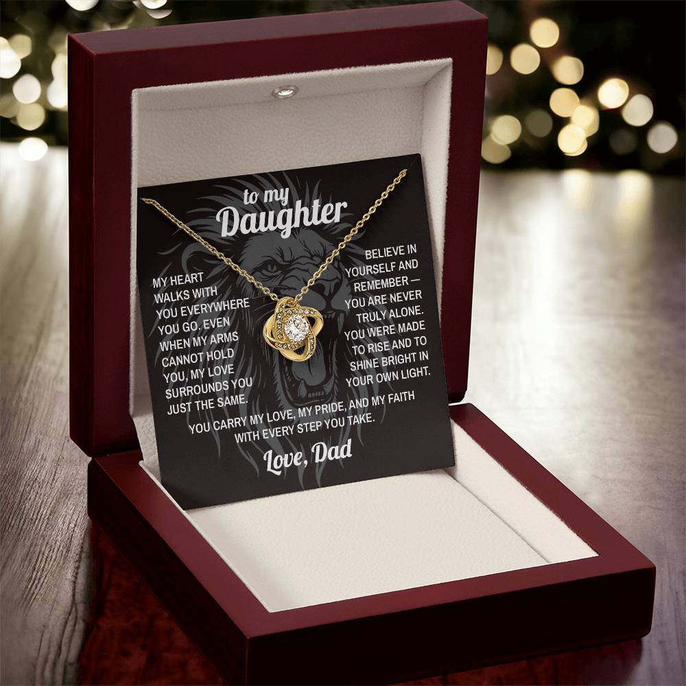 Lion's Heart - To My Daughter - Love Knot