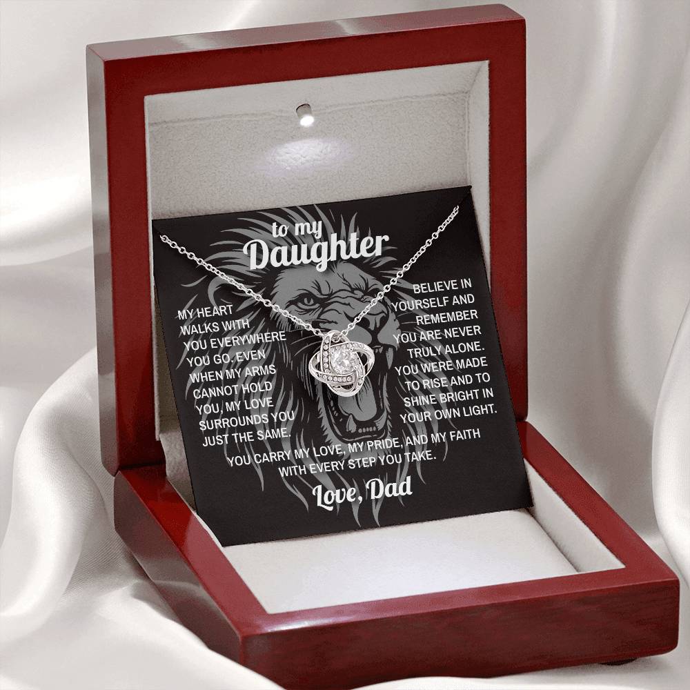 Lion's Heart - To My Daughter -  Love Knot