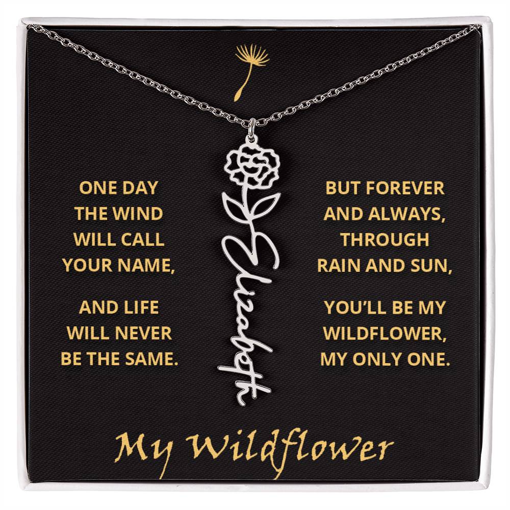 My Wildflower - Flower Name Necklace