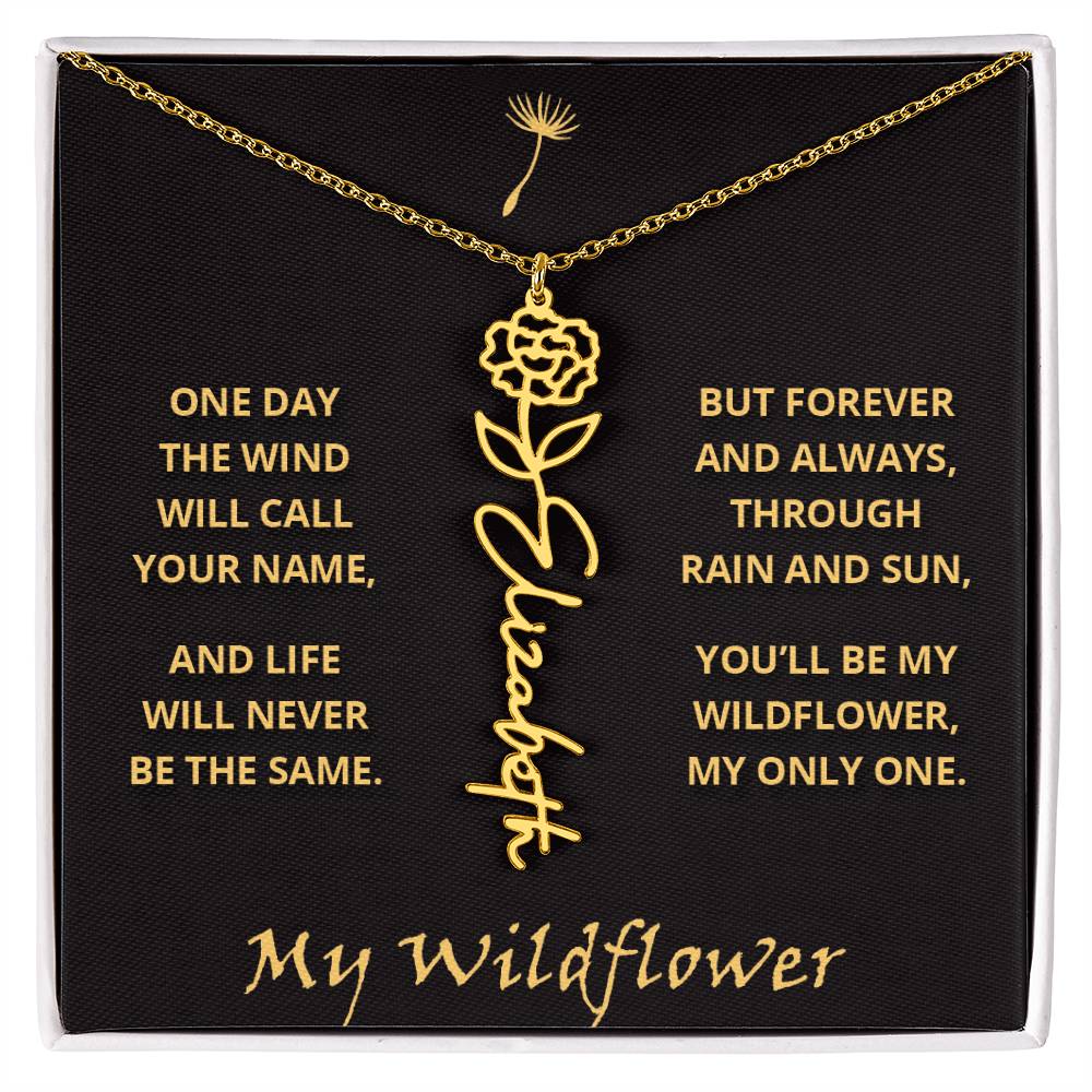 My Wildflower - Flower Name Necklace
