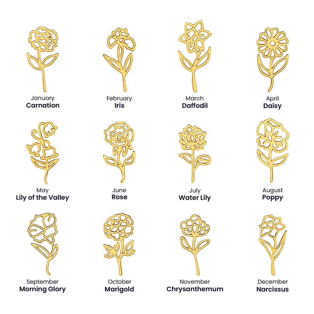 Carry My Love IV - To My Daughter - Flower Name Necklace