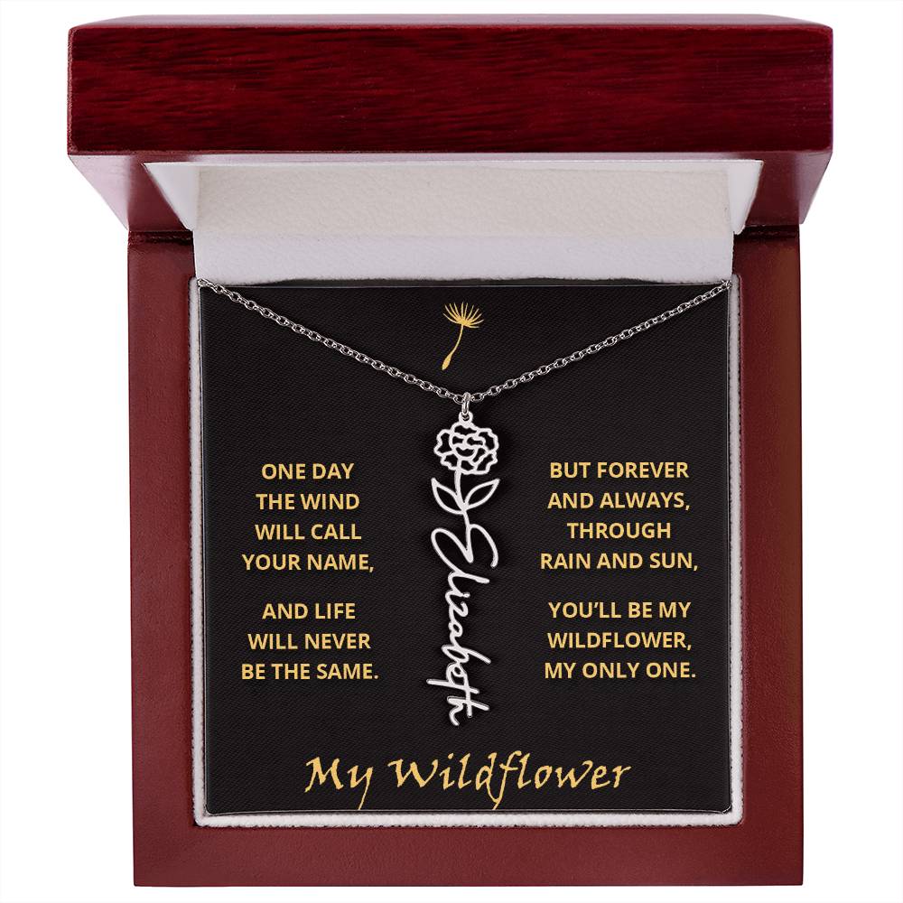 My Wildflower - Flower Name Necklace