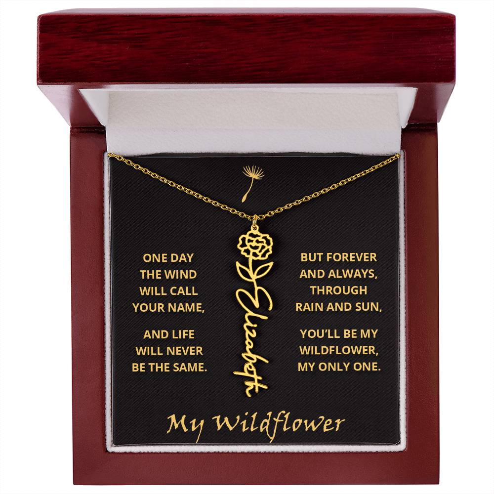 My Wildflower - Flower Name Necklace
