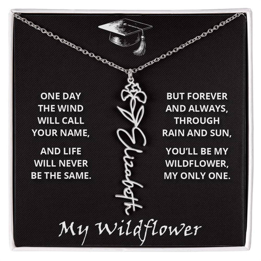 My Wildflower - Flower Name Necklace - Graduation
