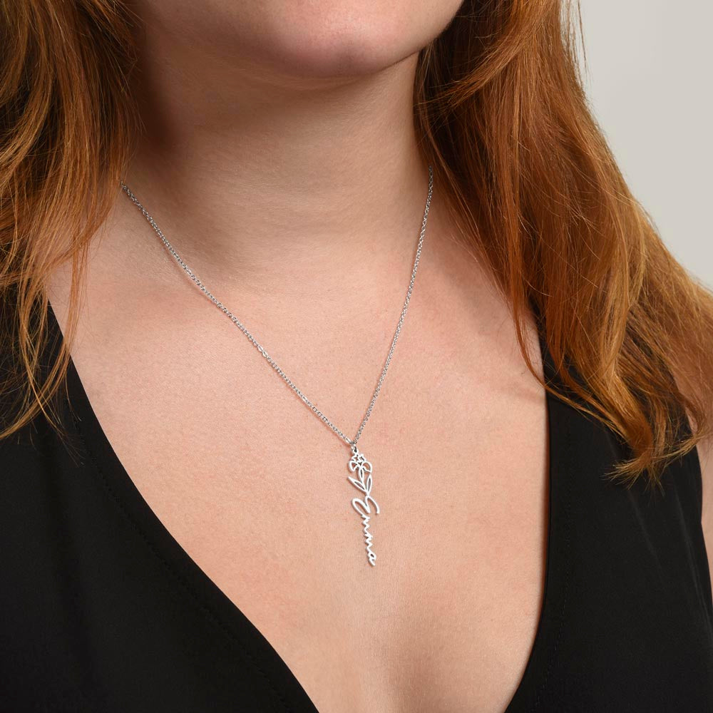 Carry My Love IV - To My Daughter - Flower Name Necklacex