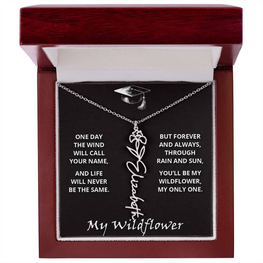 My Wildflower - Flower Name Necklace - Graduation