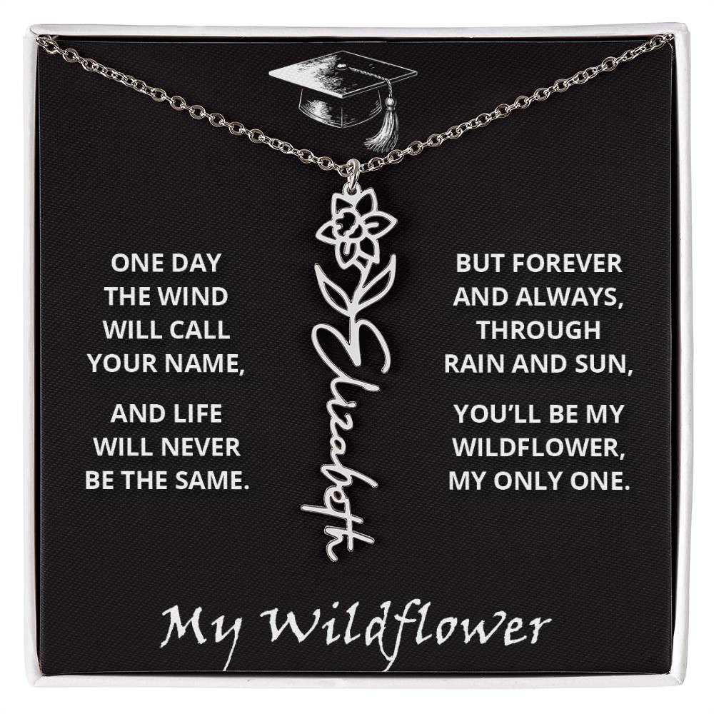 My Wildflower - Flower Name Necklace - Graduation