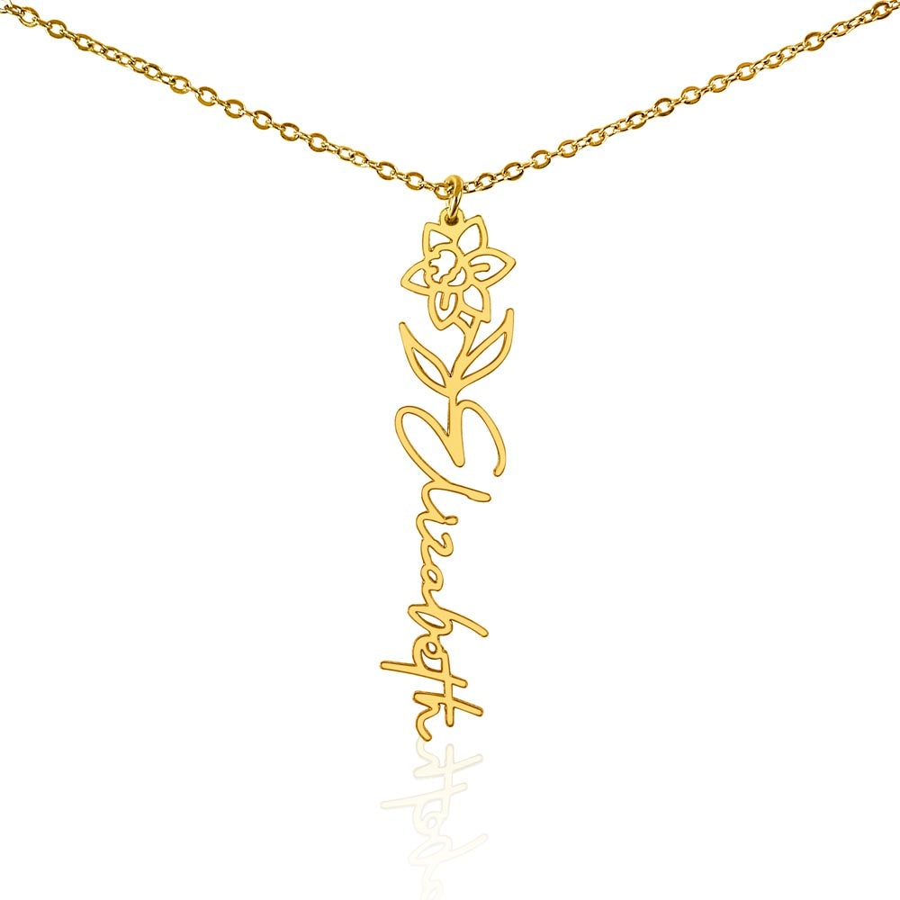 Carry My Love IV - To My Daughter - Flower Name Necklacex