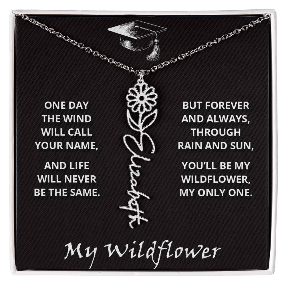 My Wildflower - Flower Name Necklace - Graduation