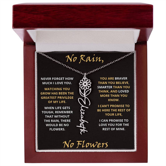 No Rain - Flower Name Necklace