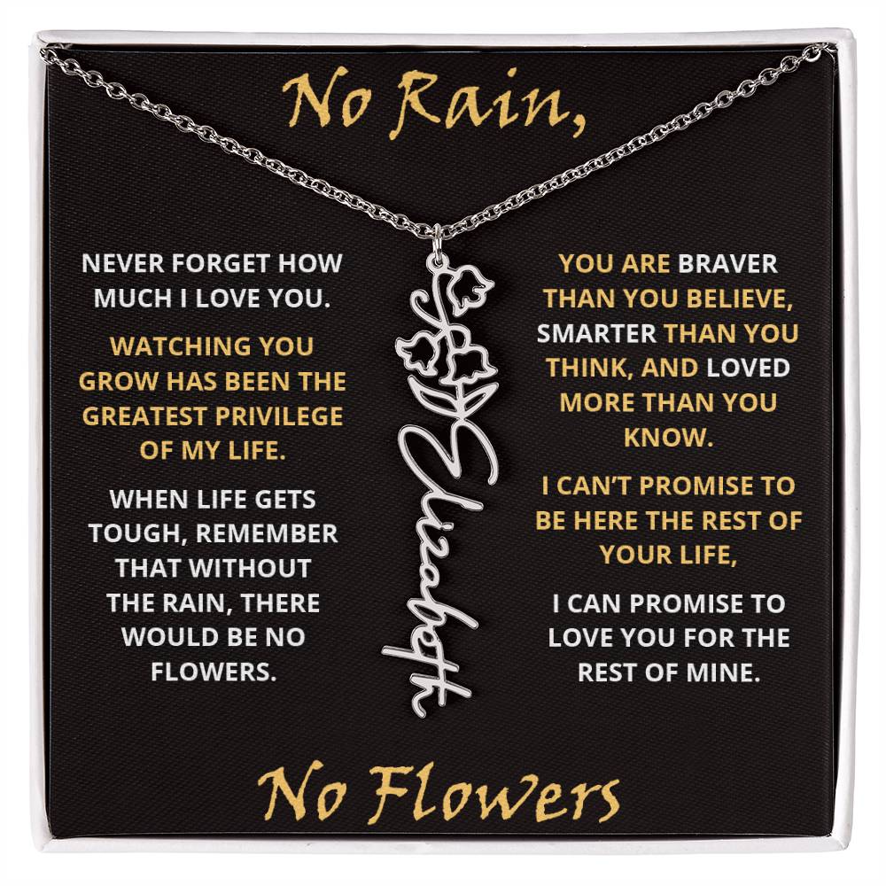 No Rain - Flower Name Necklace