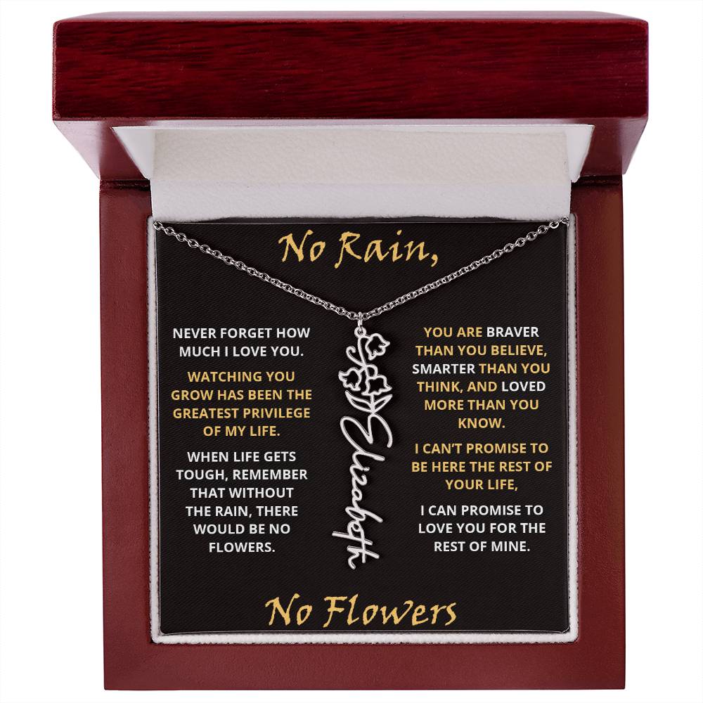 No Rain - Flower Name Necklace