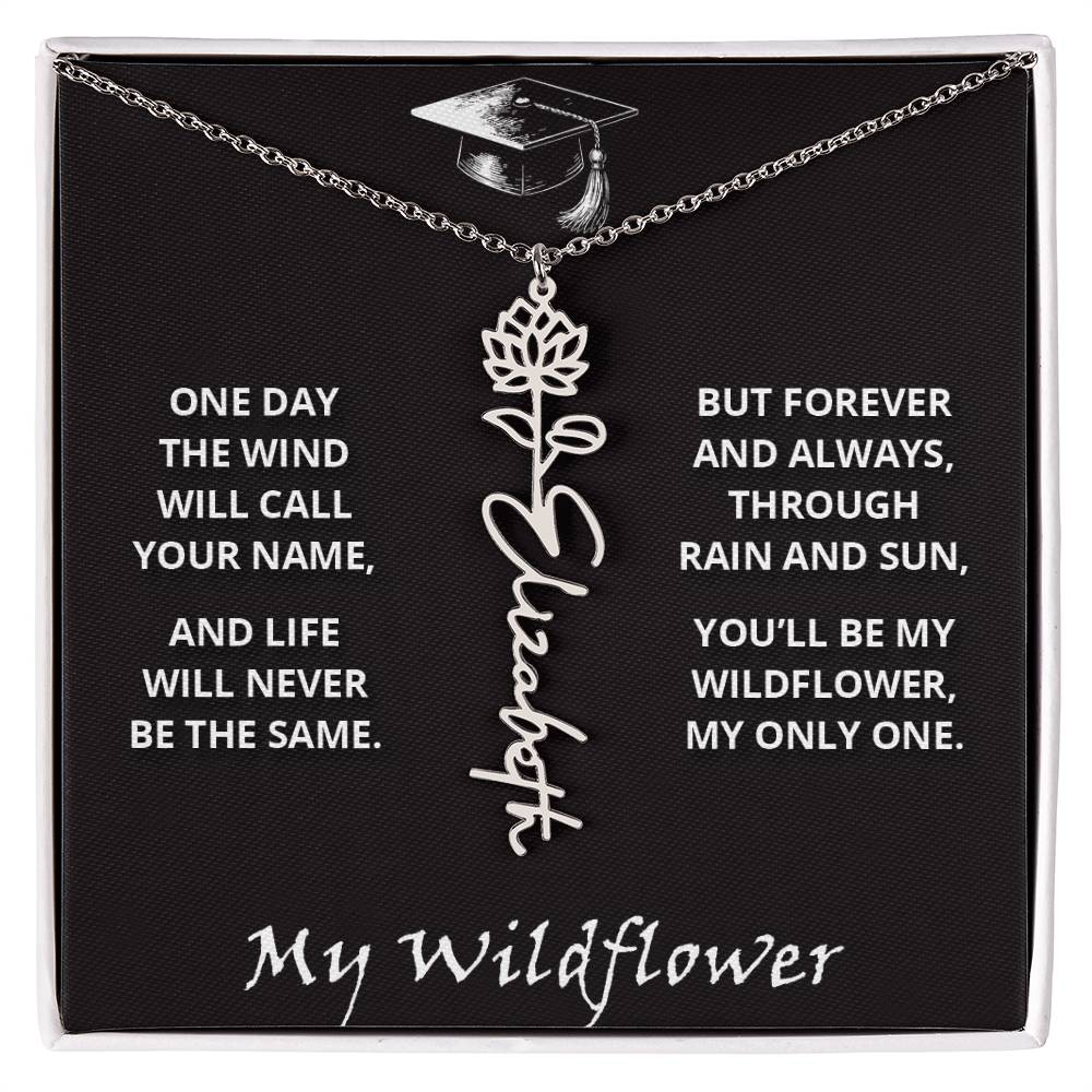 My Wildflower - Flower Name Necklace - Graduation