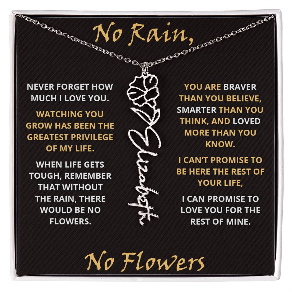 No Rain - Flower Name Necklace