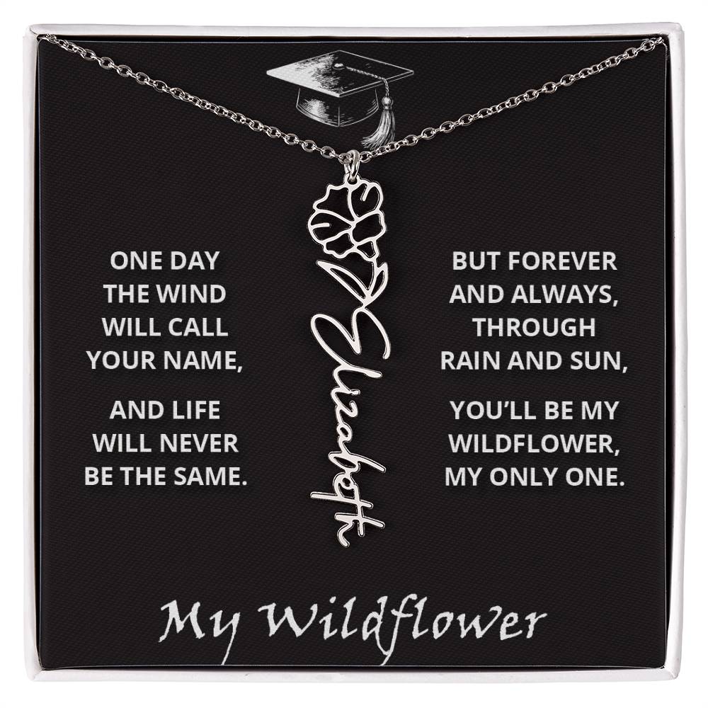 My Wildflower - Flower Name Necklace - Graduation