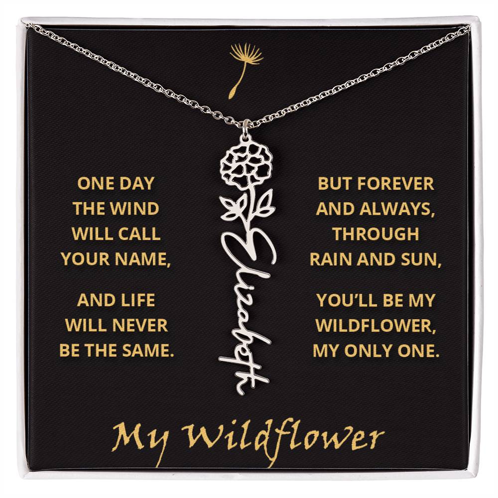 My Wildflower - Flower Name Necklace