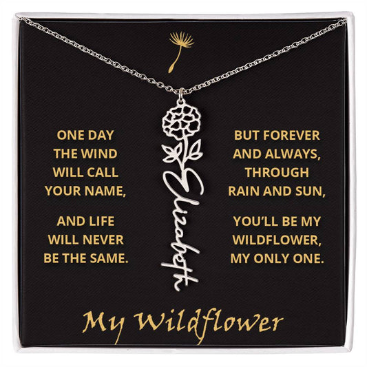 My Wildflower - Flower Name Necklace
