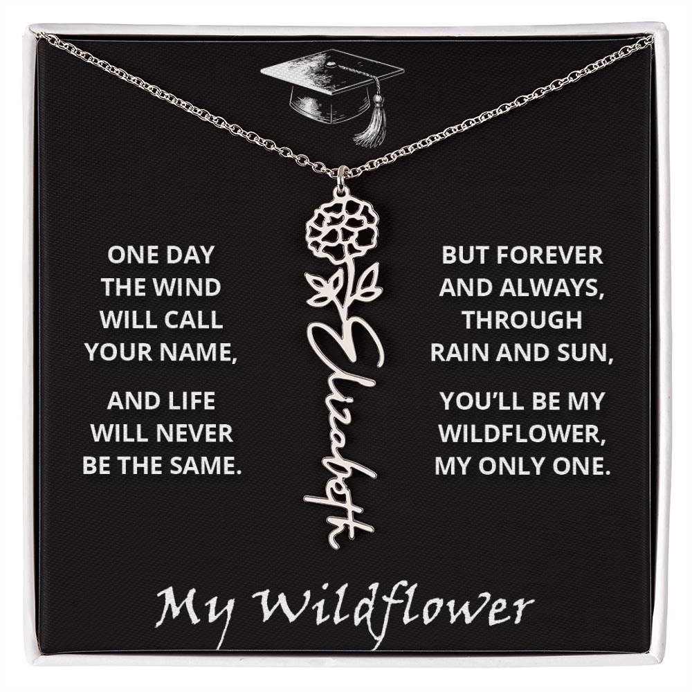 My Wildflower - Flower Name Necklace - Graduation