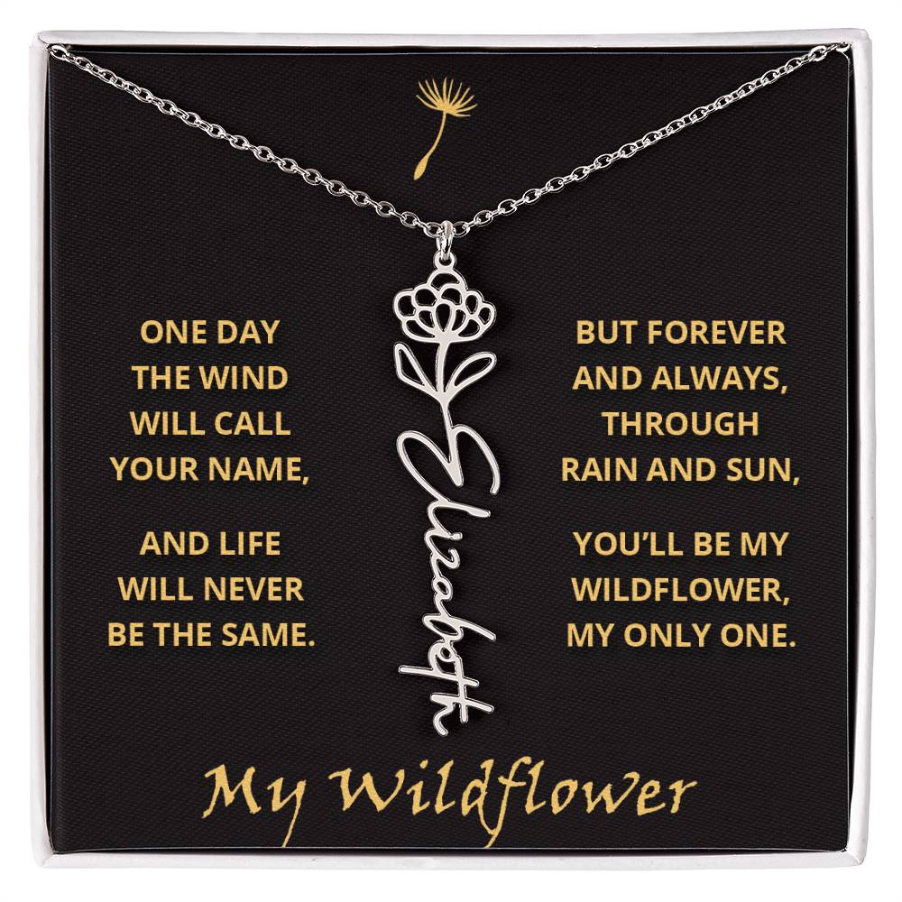 My Wildflower - Flower Name Necklace