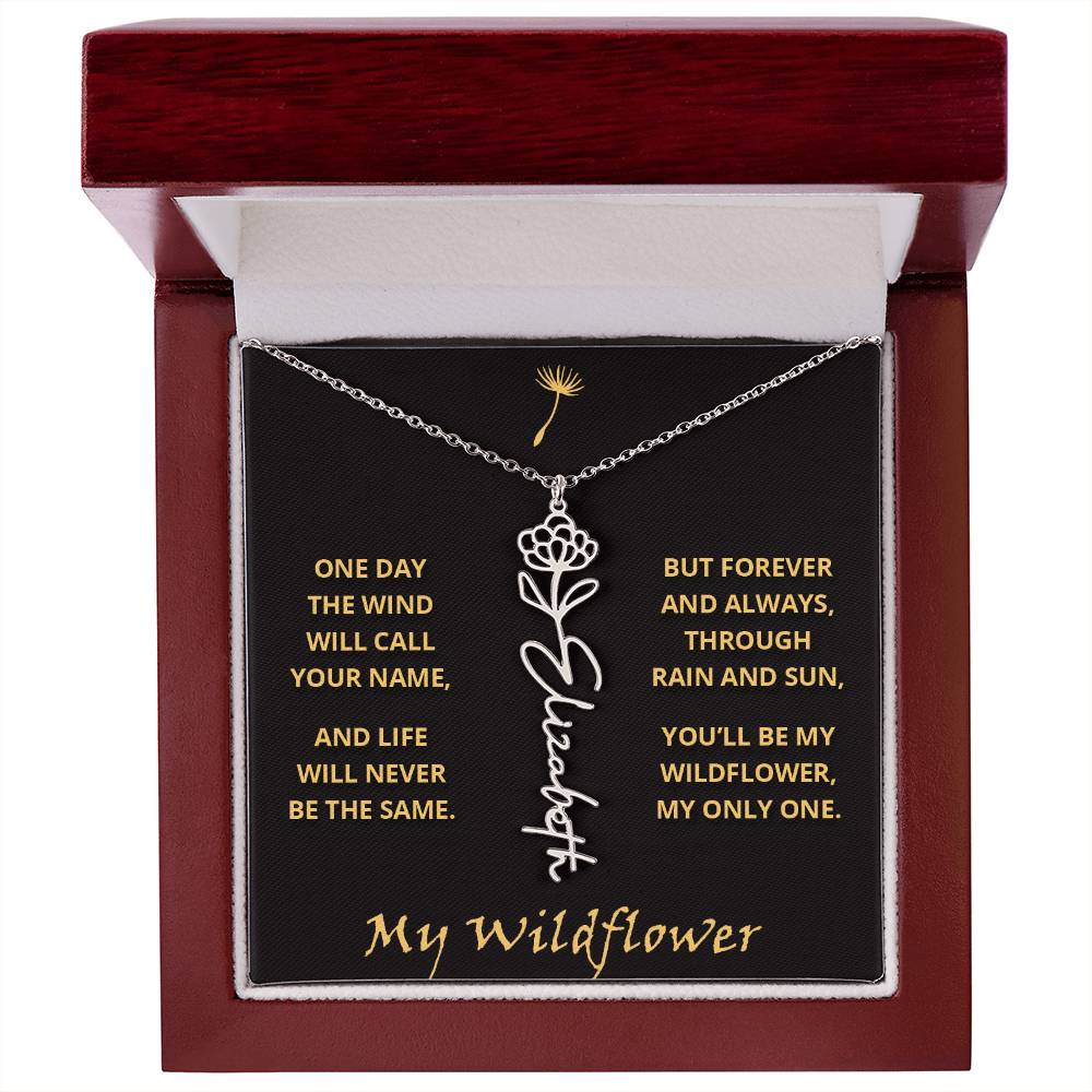 My Wildflower - Flower Name Necklace