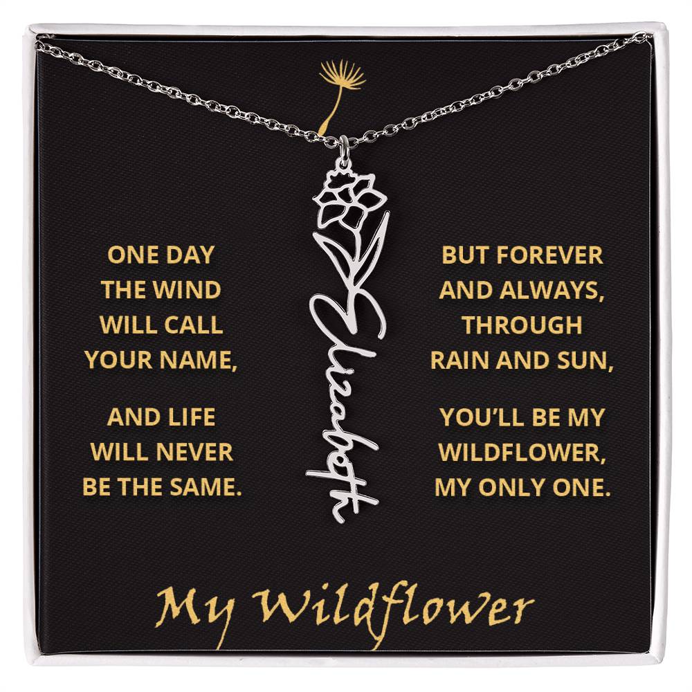 My Wildflower - Flower Name Necklace