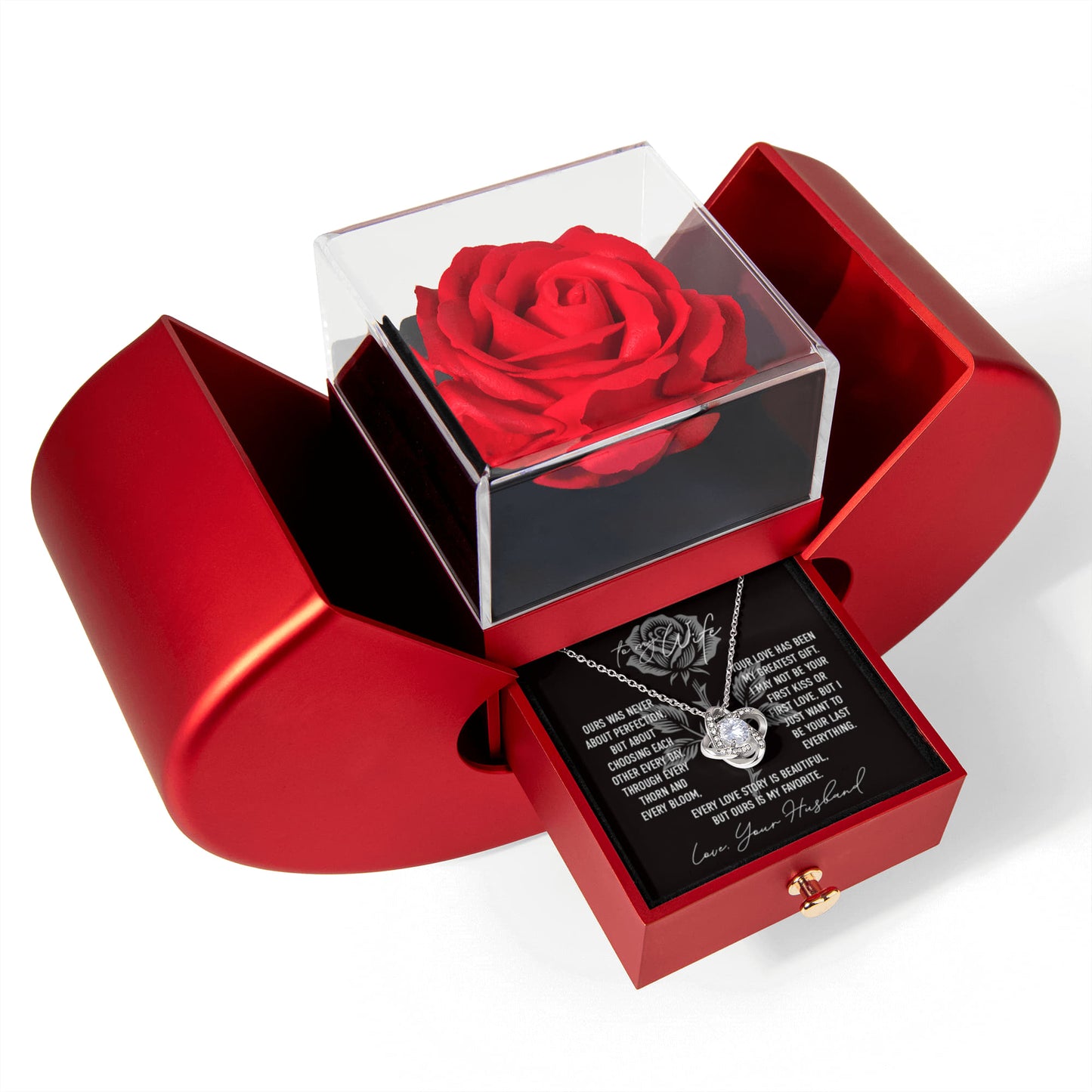 To My Wife - Heart Rose Box - Thorn & Bloom