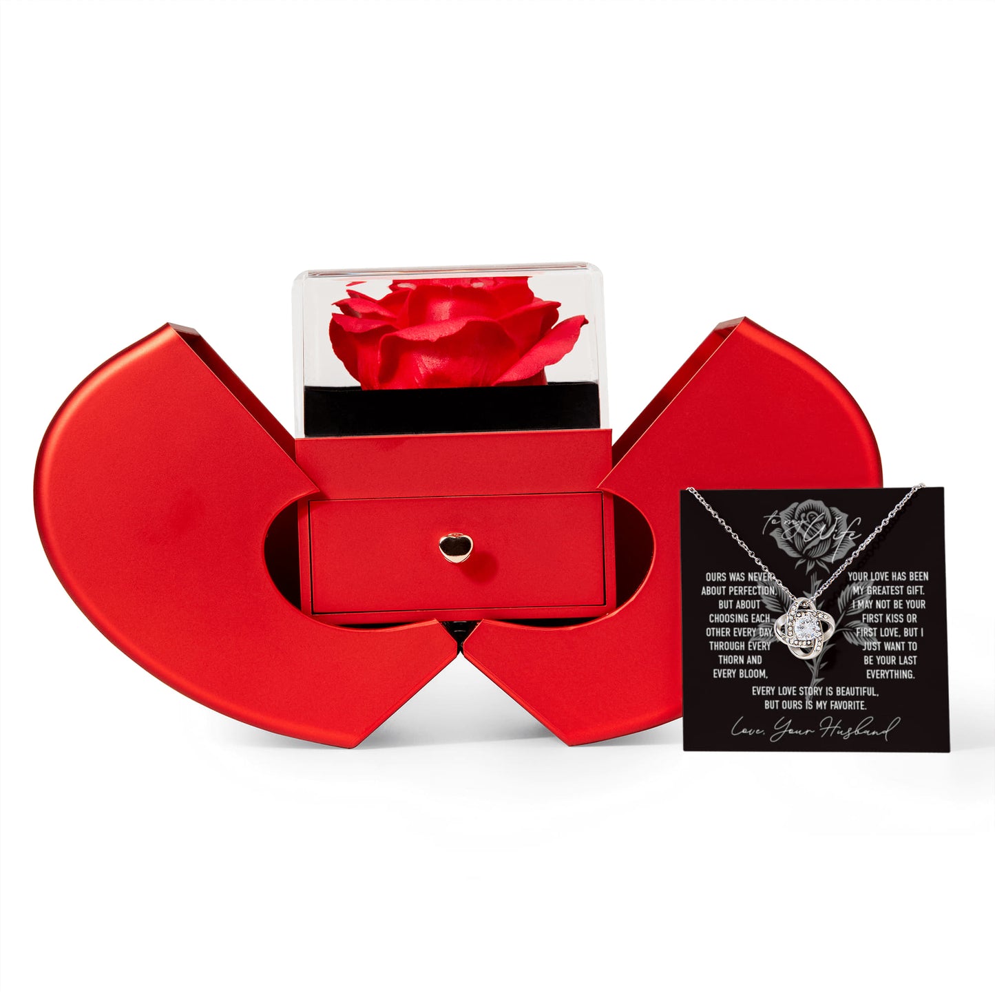 To My Wife - Heart Rose Box - Thorn & Bloom