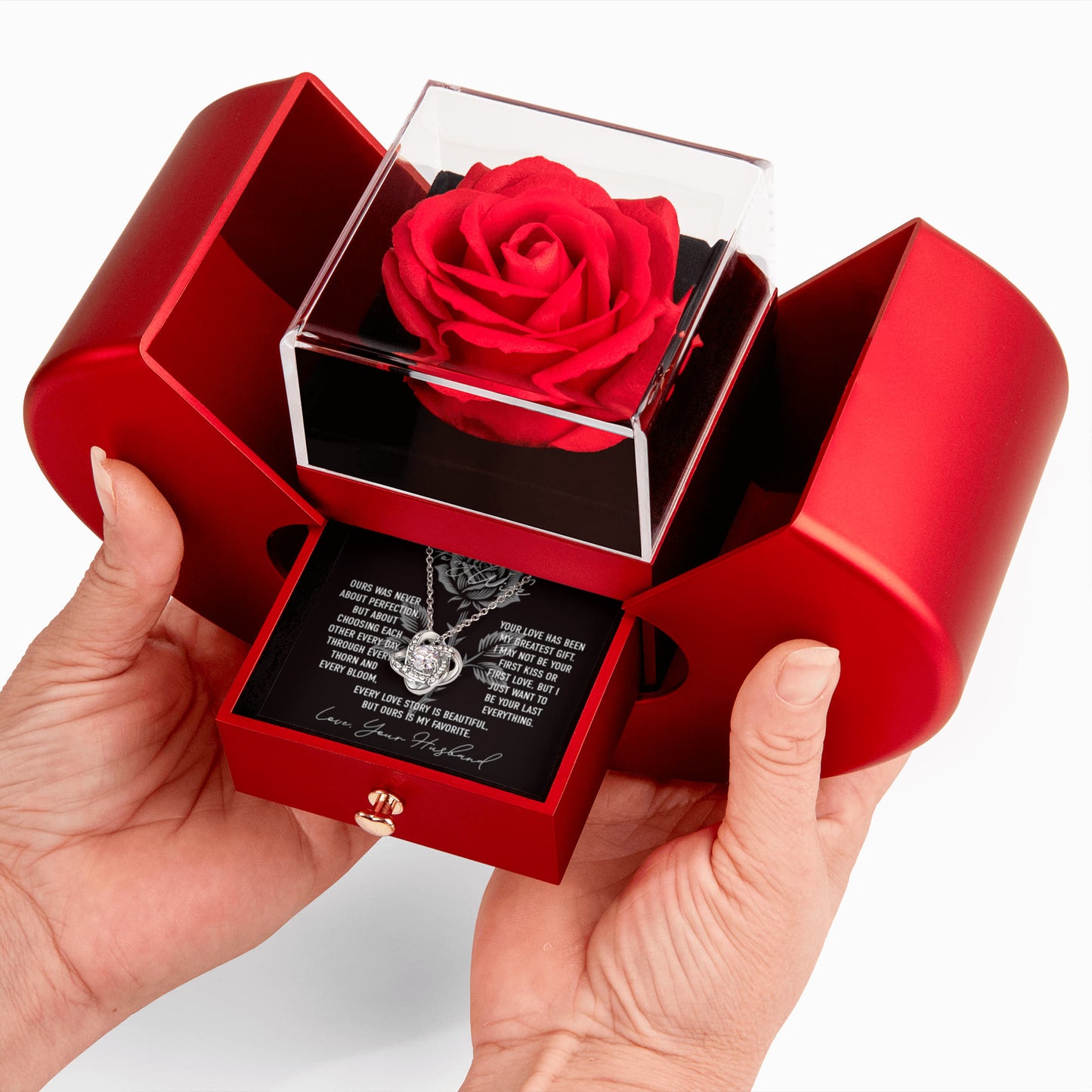 To My Wife - Heart Rose Box - Thorn & Bloom