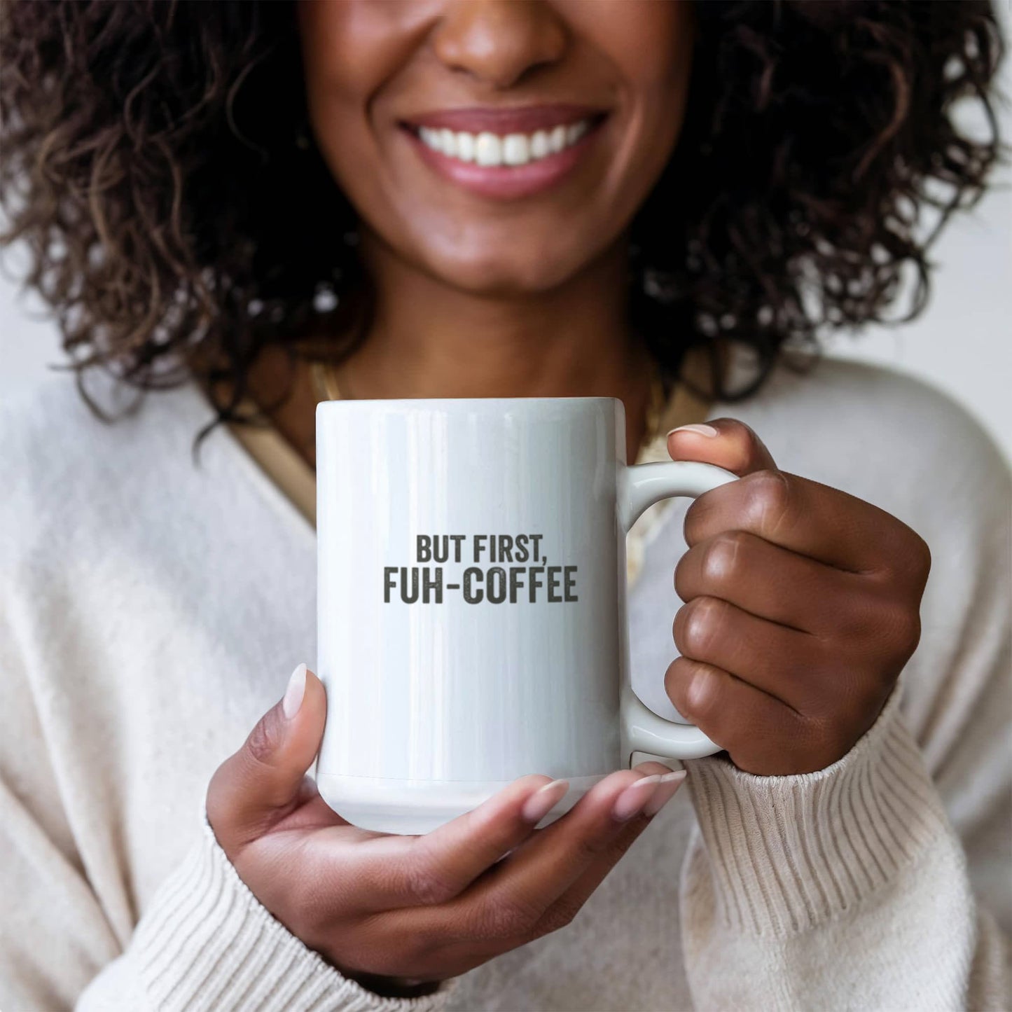 FUH-COFFEE Carl - Mug - But First - White
