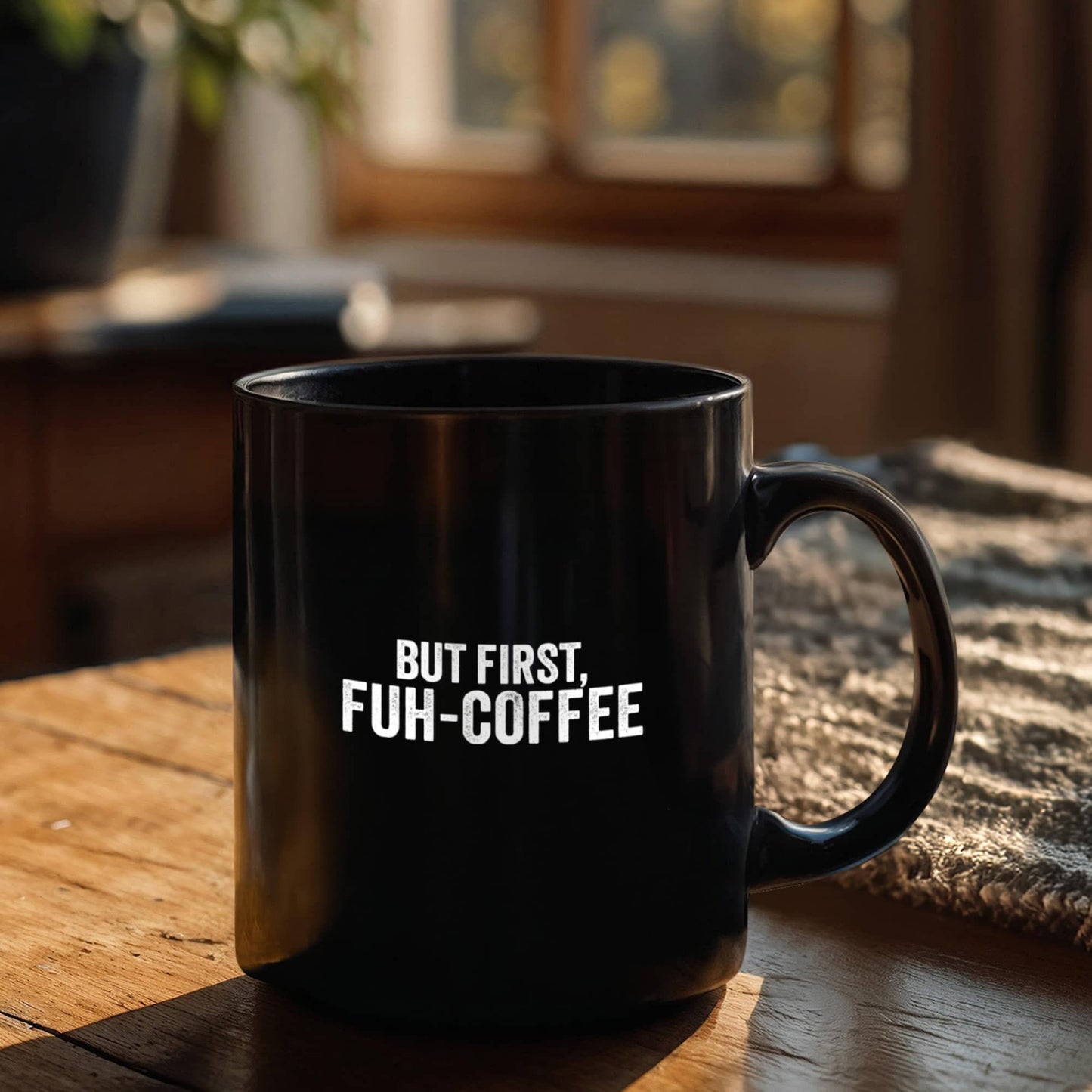 FUH-COFFEE Carl - Mug - But First - Black