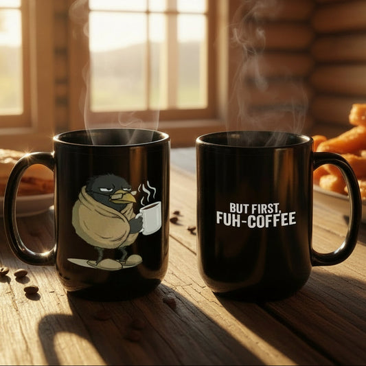 FUH-COFFEE Carl - Mug - But First - Black