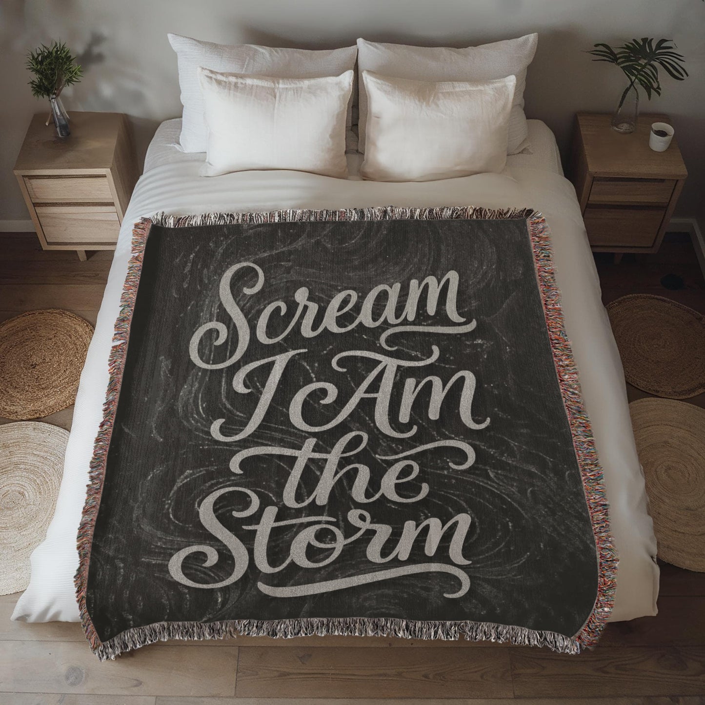 Scream I Am the Storm - Heirloom Woven Blanket